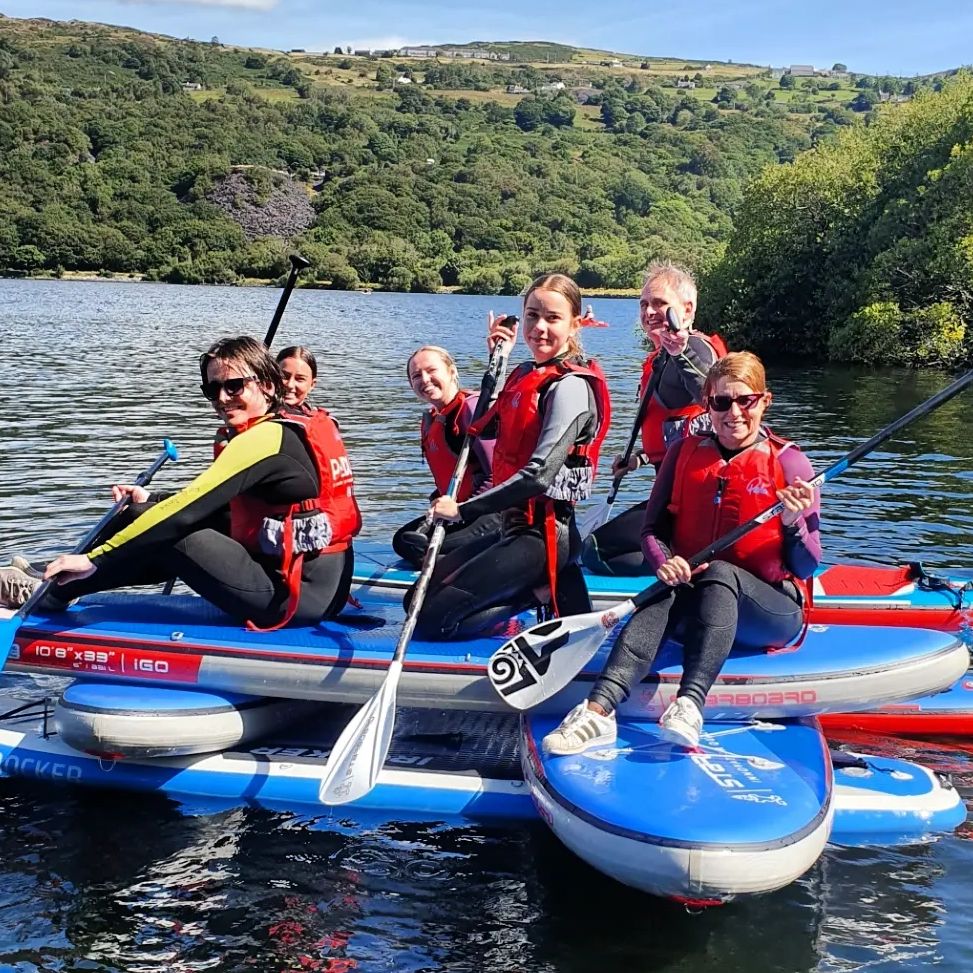 Family SUP session on Llyn Padarn, Eryri, North Wales