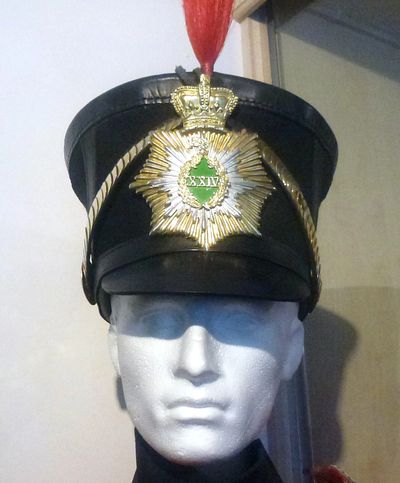 24th Foot officers shako of the Regency period 1829