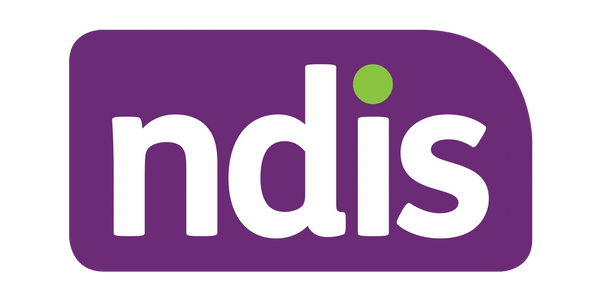 NDIS logo with white text on purple background and a green dot.