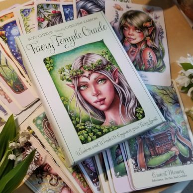 Faery Temple Oracle cards, author Suzy Cherub, traditional fairy illustrations by Christine Karron