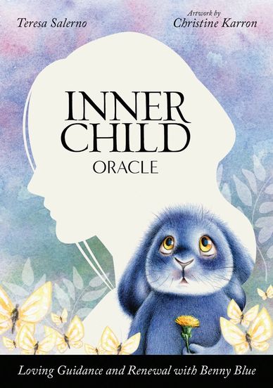 Benny Blue Inner Child Oracle Cards illustration by Christine Karron whimsical rabbit spirit healing