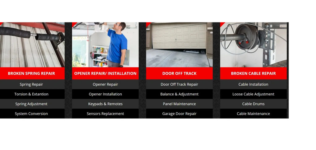 We fix and repair your garage door with the strongest parts! Springs, cables, rollers, doors, opener
