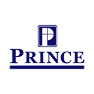 Logo with text 'PRINCE' and stylized 'P' symbol