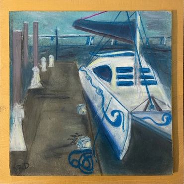 Catamarans,  miniatures, small paintings for color, colorful statements, small-framed pictures, sail