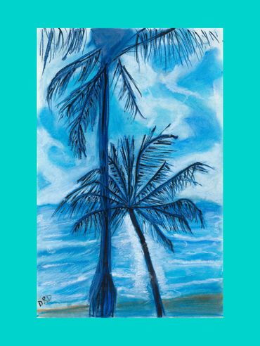 Blue, Palms, azure, Caribbean islands, beach ocean, idyllic seaside, blue water, salt life, vacation