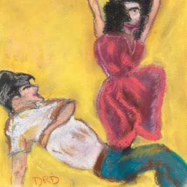 Jigs, humorous dance, Jazz choreography, Swing, Tango, hip hop, pastels colorful, Diana Rell Dean