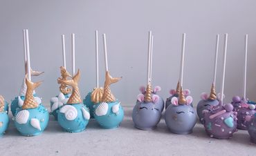Unicorn and mermaid cake pops