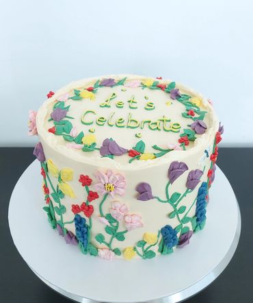 buttercream floral cake
