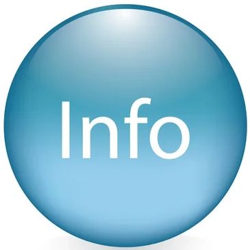 Blue glossy sphere with the word 'Info' in white.