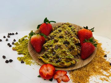 Dubai Chocolate Belgian Waffles