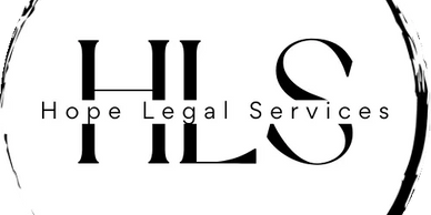 Logo of Hope Legal Services with elegant black text on white background.
