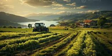 AI Generated image of technology in a farm field
