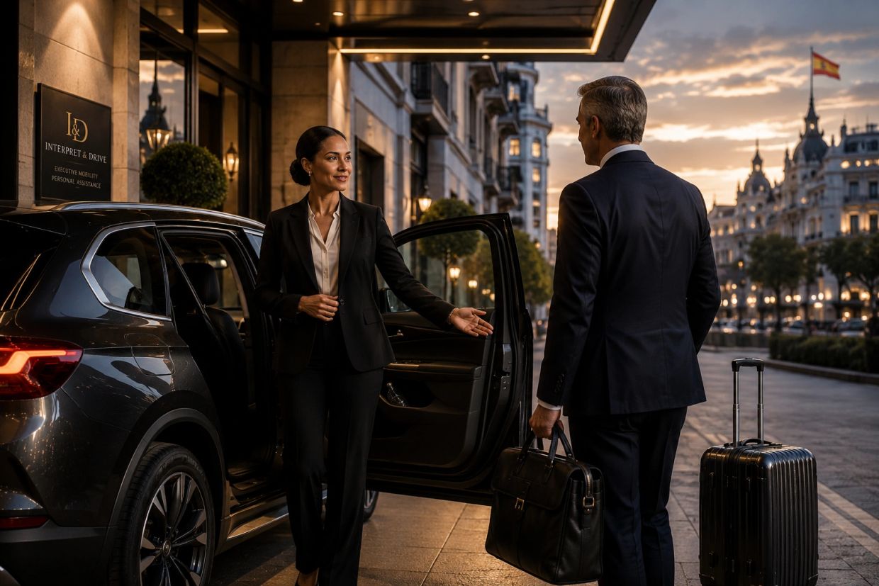 Executive transportation and personal assistance for international business travellers in Spain.