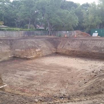 Basement excavation.   Dirt Excavation