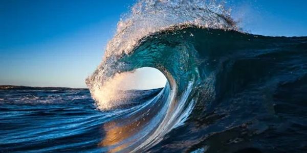 A wave in a ocean.