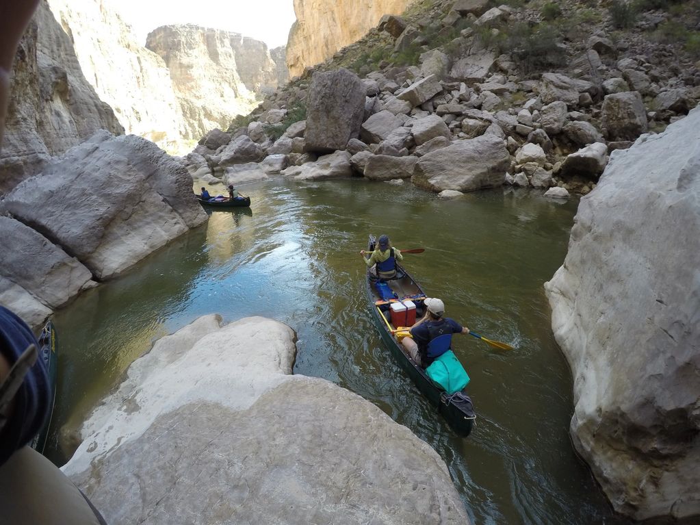 Desert Sports canoes in the Rock Slide, Santa Elena Canyon