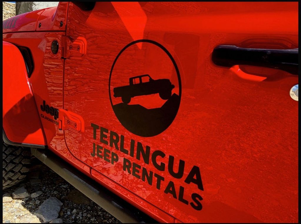 Terlingua Jeep Rentals Logo on door