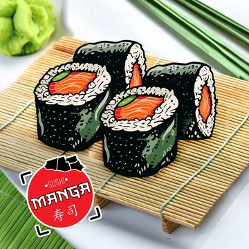 MULTIVERSE ROLL : Nori seaweed, crab, octopus, avocado, cream cheese, tampico paste on top