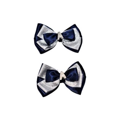 Blue and Glitter Bows with letter