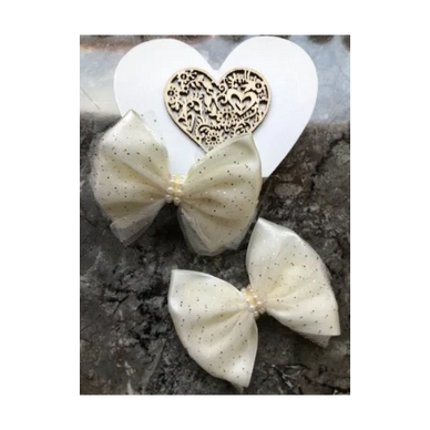 Double Ribbon and Glitter Bows