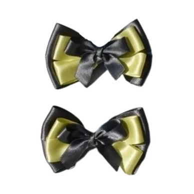 Grey and Yellow Bows