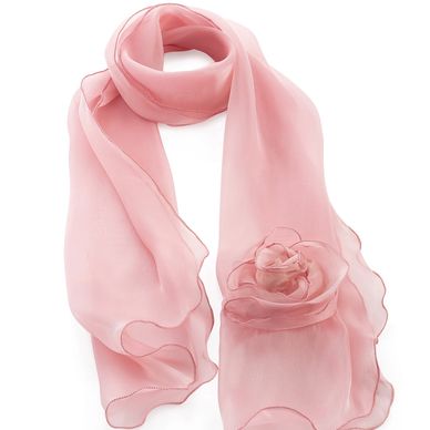 Pink Scarf with Rose