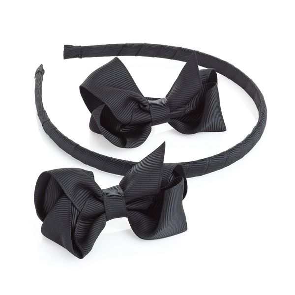 Black Headband with bows