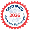 Notary Signing Agent badge from National Notary Association 2026