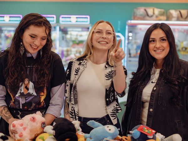 Girls having fun at Claw Machine Arcade