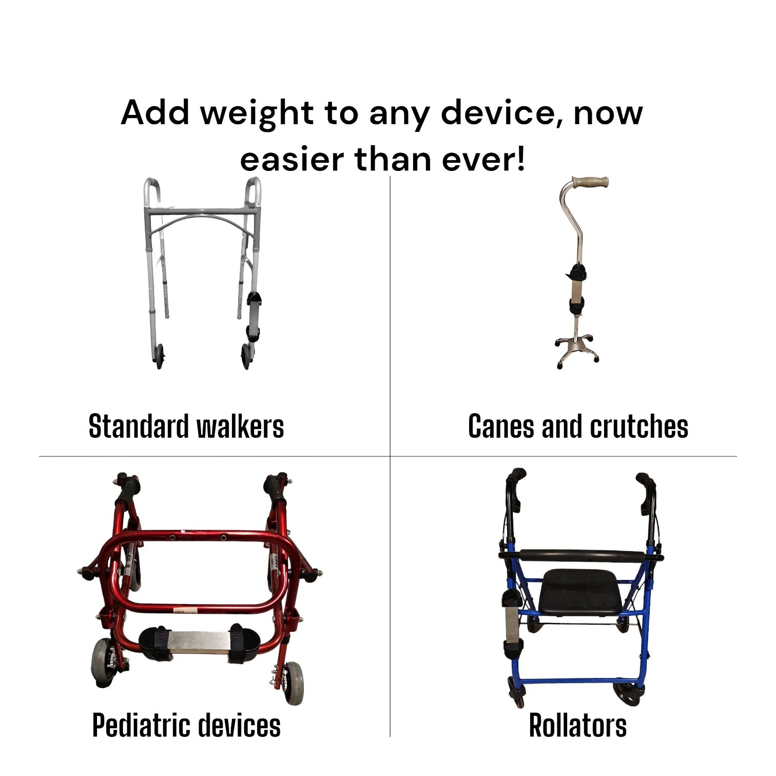 weights for assistive devices 