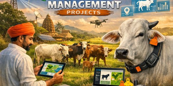 Smart livestock management using technology and drones.
