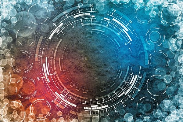 a colorful and blur clock image 