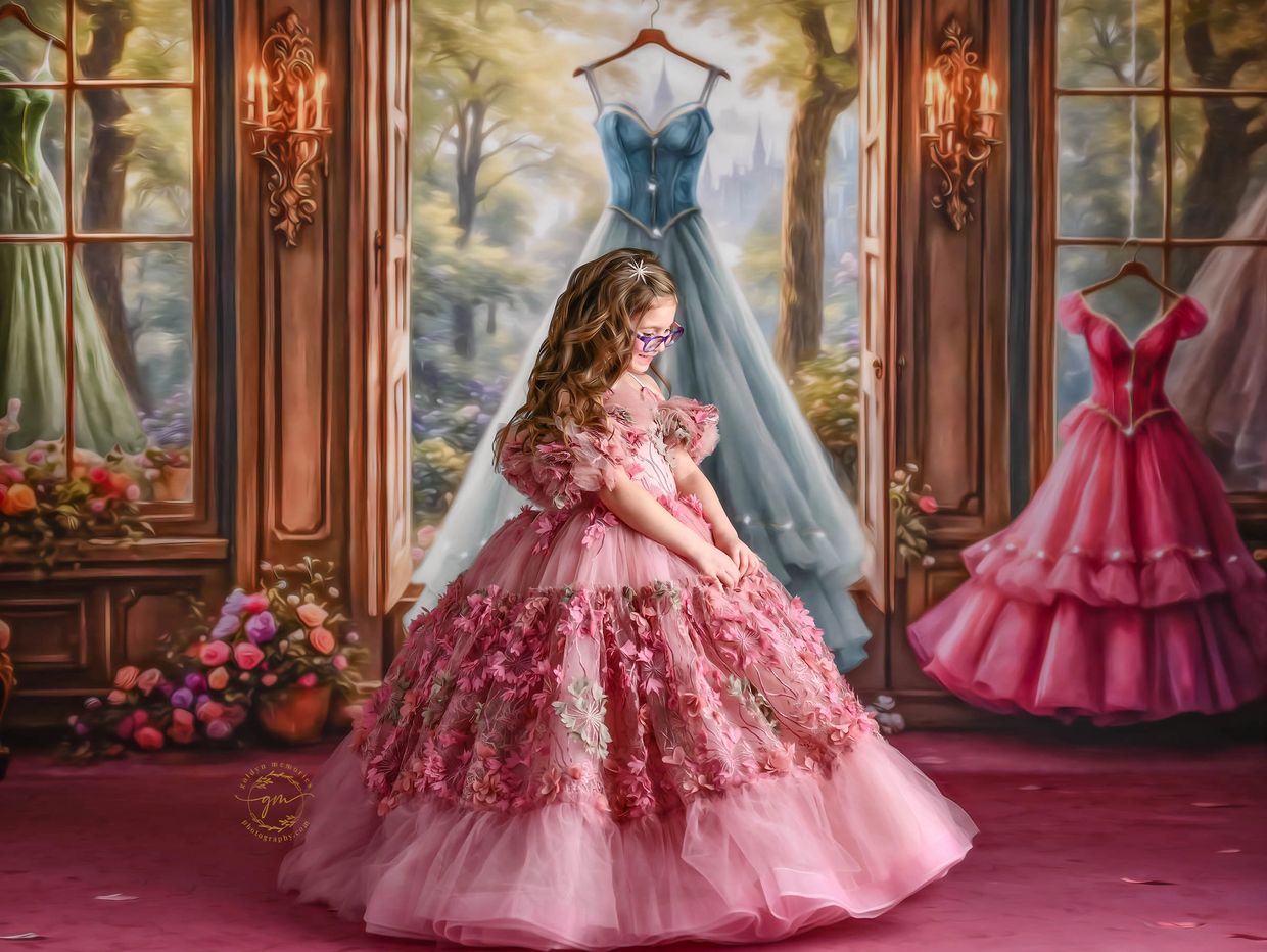 Princess, Couture Dress, Fine Art Photography, Young Girl in Elegant Dress, Bentley & Lace, Vegas