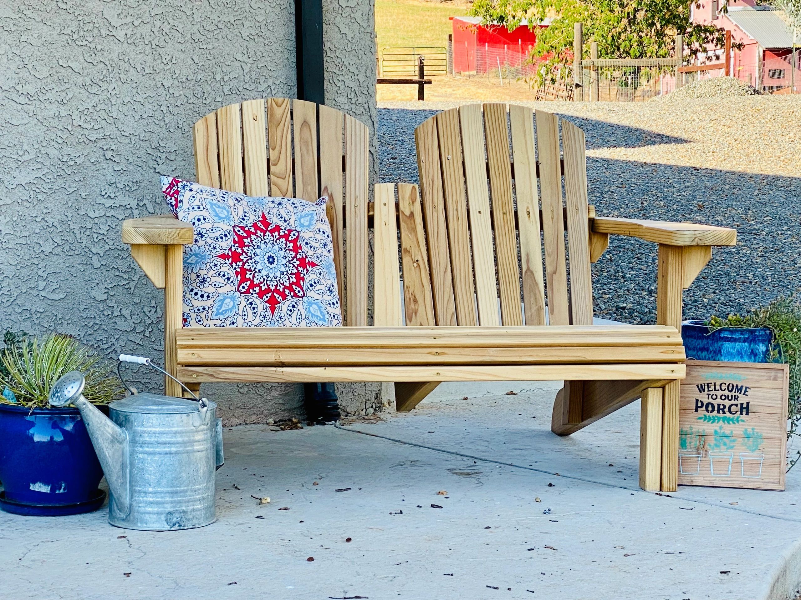 Photo of Adirondack bench.