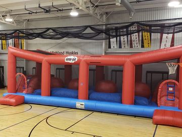 Big Red Bells Wipeout Inflatable Game Challenge for rent - Chicago, IL