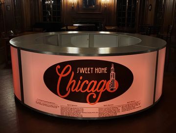 360 Degree Illuminated Round Circular Bar Rental - Chicago, IL