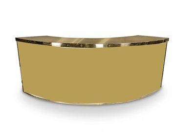 Curved Gold Mirror Bar Rental Chicago, IL