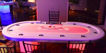 LED Light Up Poker Table - Casino Party Rentals Chicago