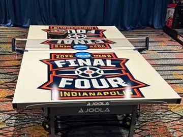 Rent Custom Branded Ping Pong Table Tennis Tables in Chicago NYC Los Angeles Phoenix Miami Dallas