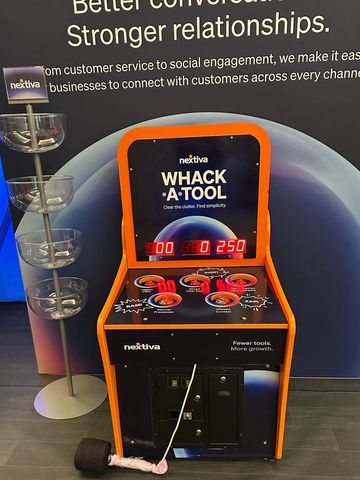 Nextiva Custom Branded Whack A Tool Arcade Game Rental in Nashville, TN