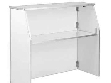 4 Ft White Folding Bar Rental - Chicago, IL