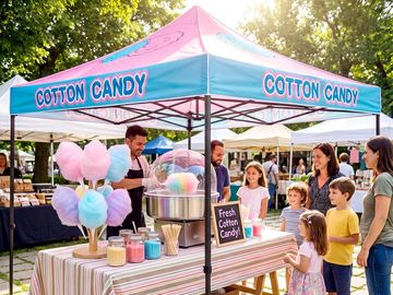 10x10 Cotton Candy Vendor Tent Rental Chicago, IL