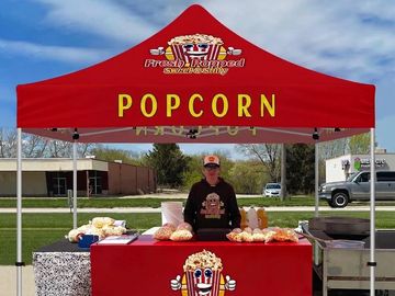10x10 Popcorn Vendor Tent Rental - Chicago, IL