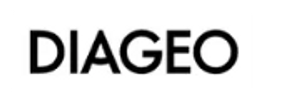 DIAGEO logo in bold black font on white background.