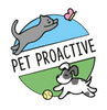 Logo featuring a cat, dog, and butterfly with text Pet Proactive.