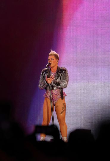 Pink performs at a concert in Milwaukee, WI