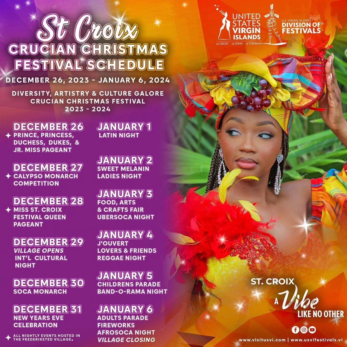 Crucian Christmas Festival Village Lineup 2023 2024