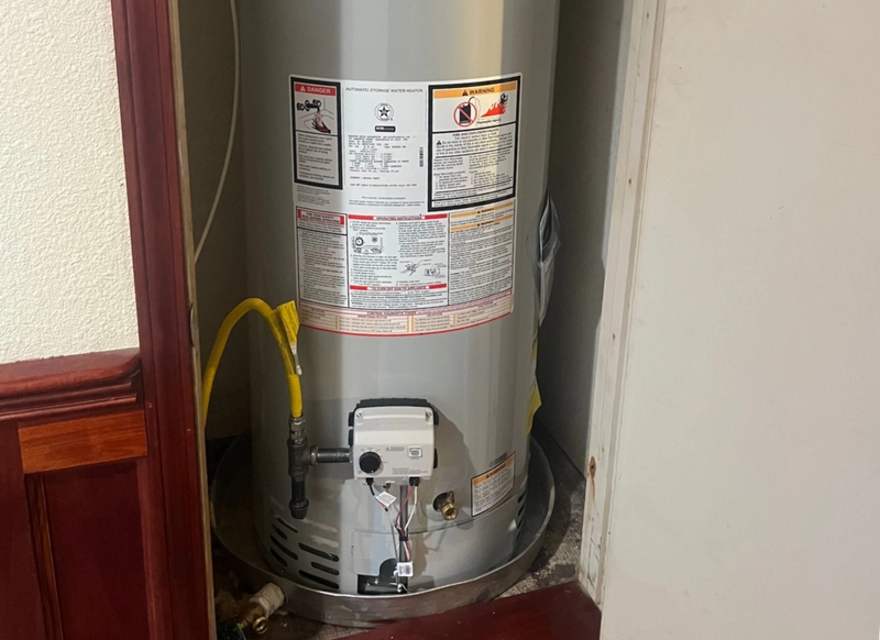 newly installed water heater in home
