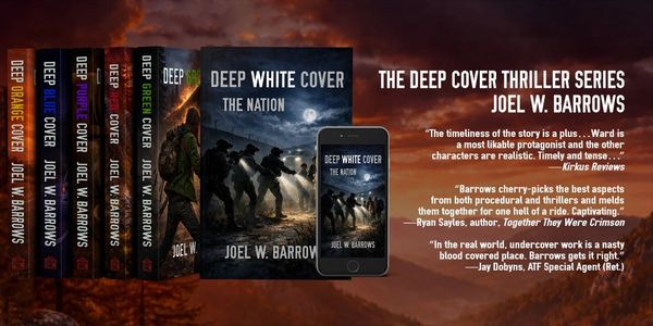 Book series "The Deep Cover Thriller" by Joel W. Barrows with multiple colored covers.