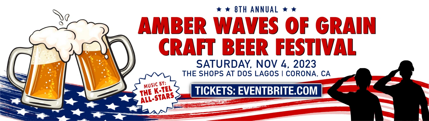 Banner advertisement for Amber Waves of Grain Beer Festival 2023